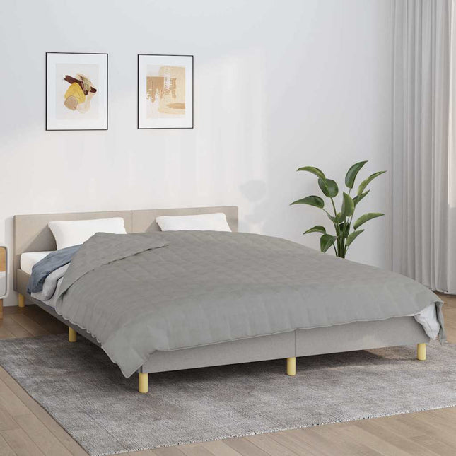 tyngdetæppe 220x235 cm 11 kg stof grå