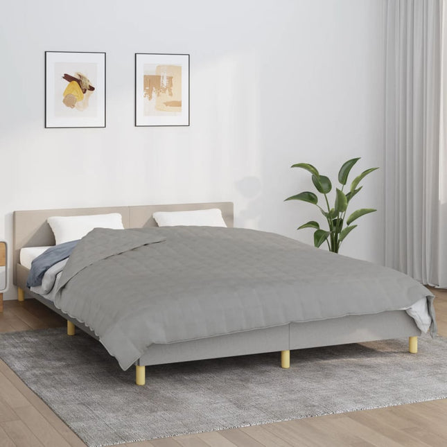 tyngdetæppe 220x235 cm 11 kg stof grå