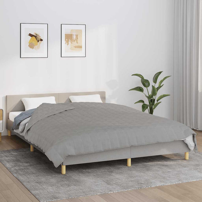 tyngdetæppe 220x235 cm 15 kg stof grå