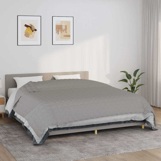 tyngdetæppe 220x260 cm 11 kg stof grå