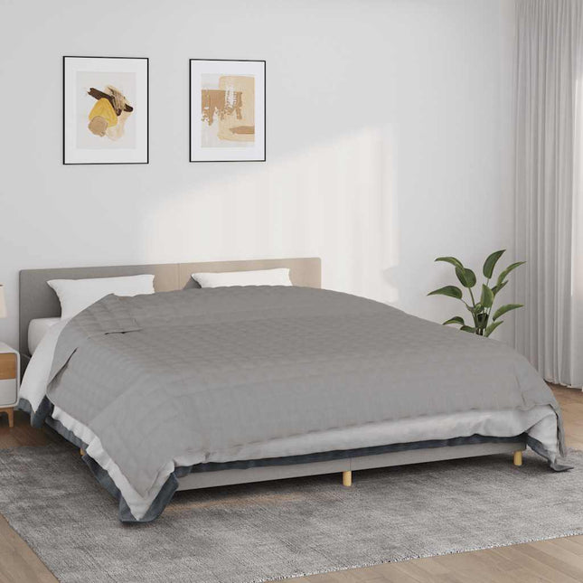 tyngdetæppe 235x290 cm 15 kg stof grå