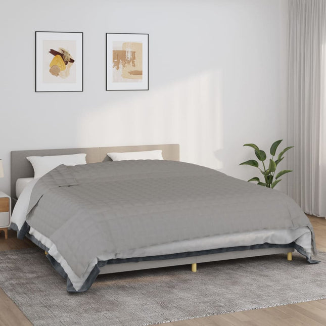 tyngdetæppe 235x290 cm 15 kg stof grå