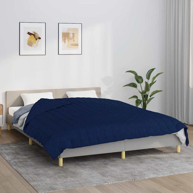 tyngdetæppe 200x200 cm 9 kg stof blå