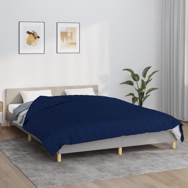 tyngdetæppe 200x225 cm 9 kg stof blå
