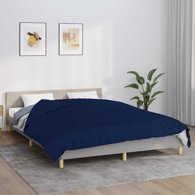 tyngdetæppe 200x225 cm 13 kg stof blå