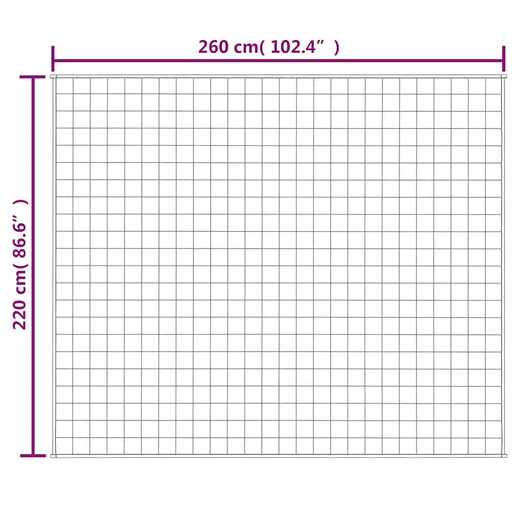 tyngdetæppe 220x260 cm 11 kg stof blå