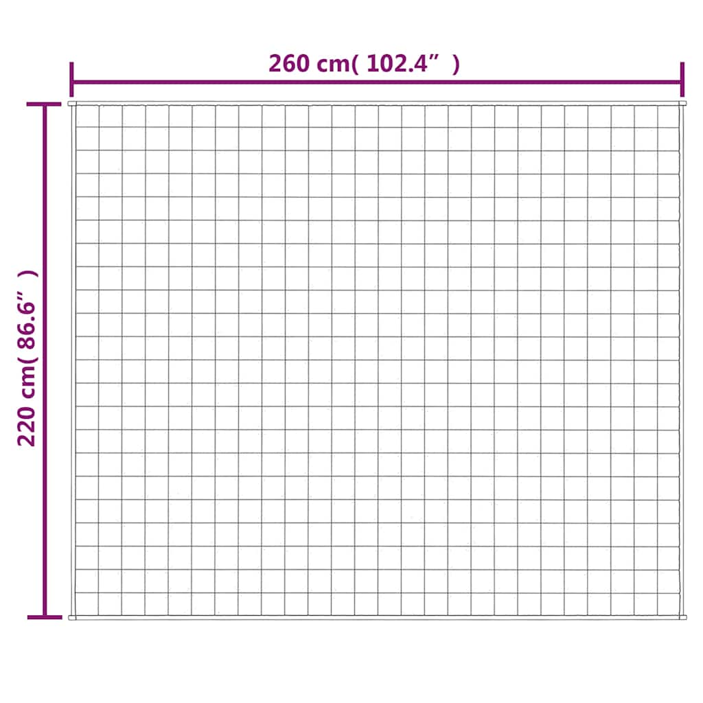tyngdetæppe 220x260 cm 15 kg stof blå