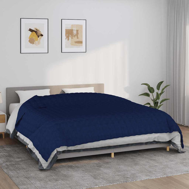 tyngdetæppe 235x290 cm 11 kg stof blå