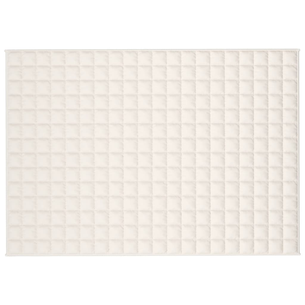 tyngdetæppe 138x200 cm 10 kg stof lys cremefarve