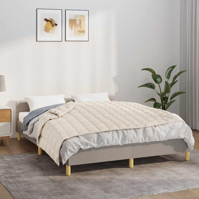 tyngdetæppe 138x200 cm 10 kg stof lys cremefarve