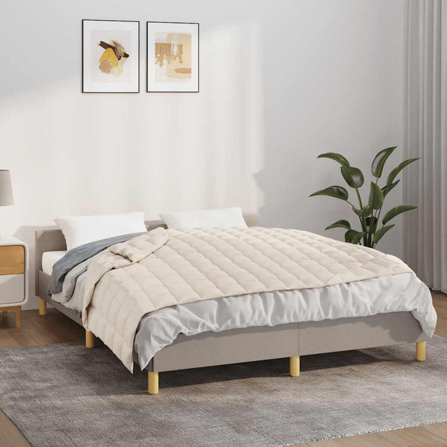 tyngdetæppe 150x200 cm 7 kg stof lys cremefarve