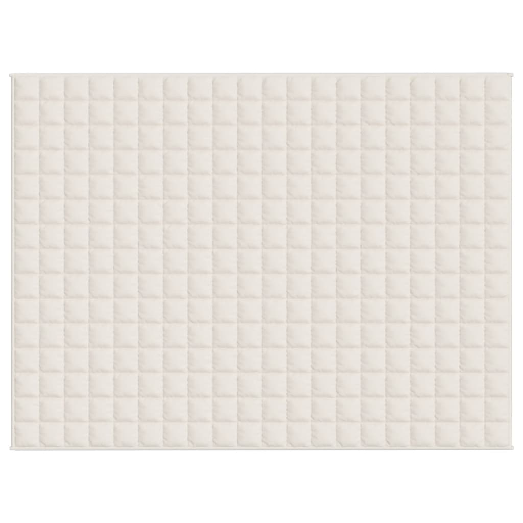 tyngdetæppe 150x200 cm 11 kg stof lys cremefarve