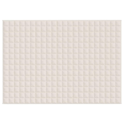 tyngdetæppe 155x220 cm 7 kg stof lys cremefarve