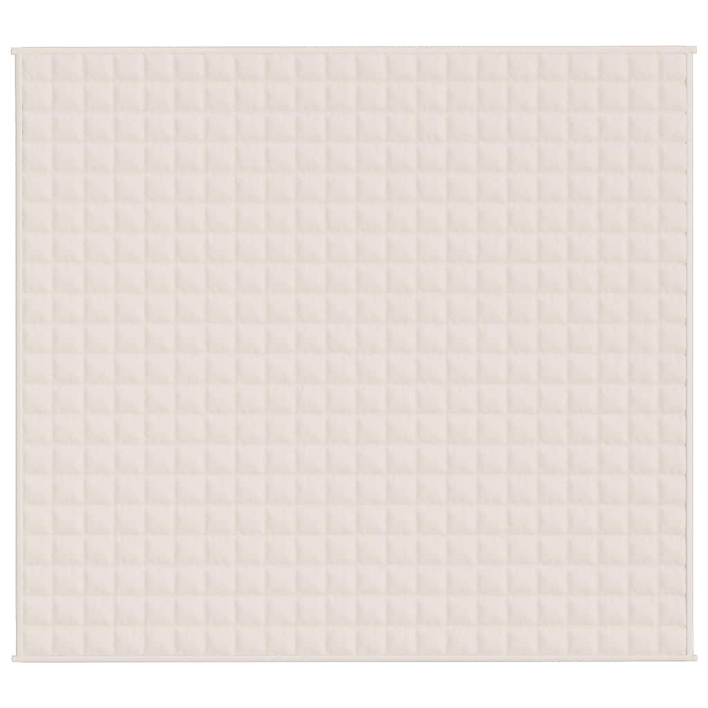 tyngdetæppe 200x225 cm 9 kg stof lys cremefarve