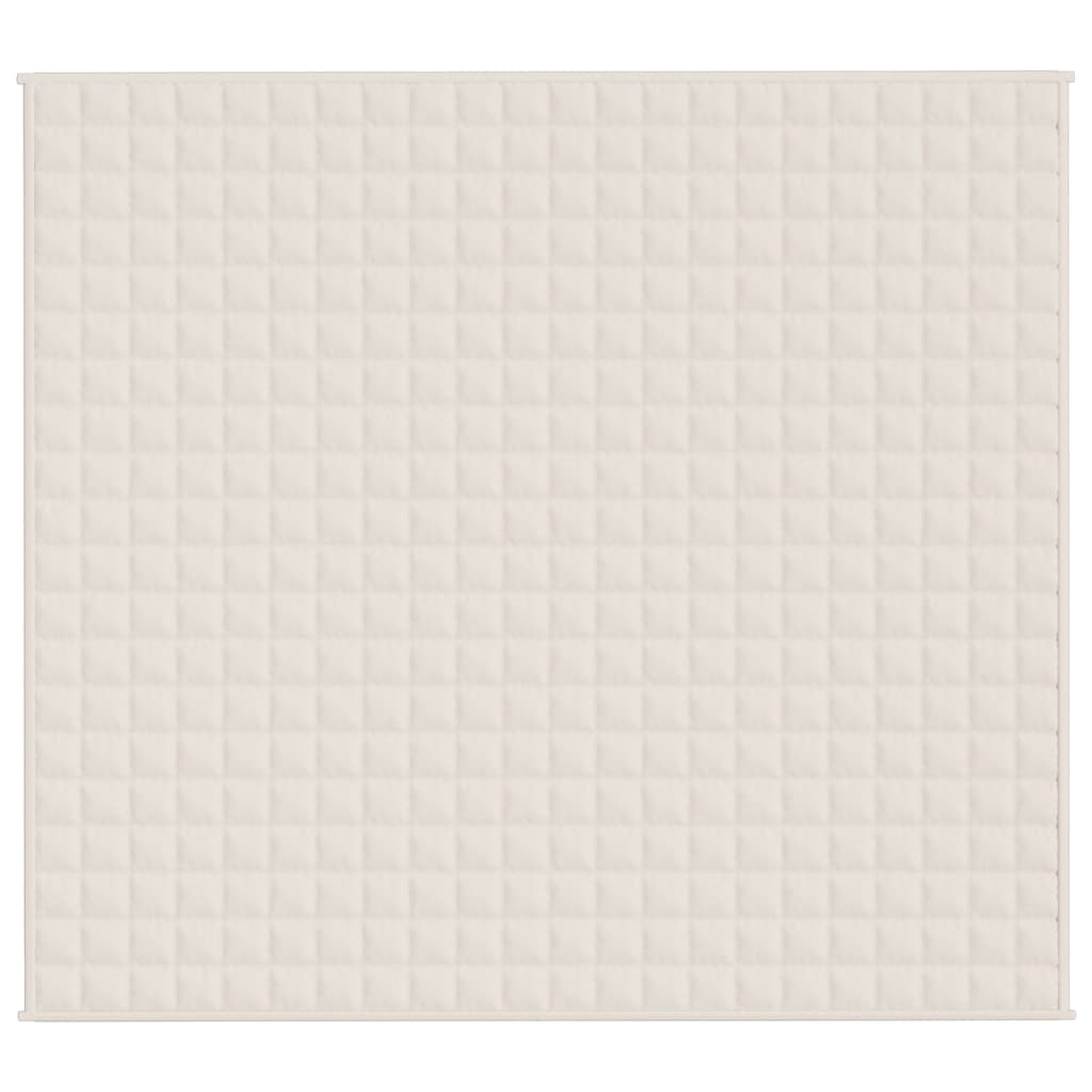 tyngdetæppe 200x225 cm 13 kg stof lys cremefarve