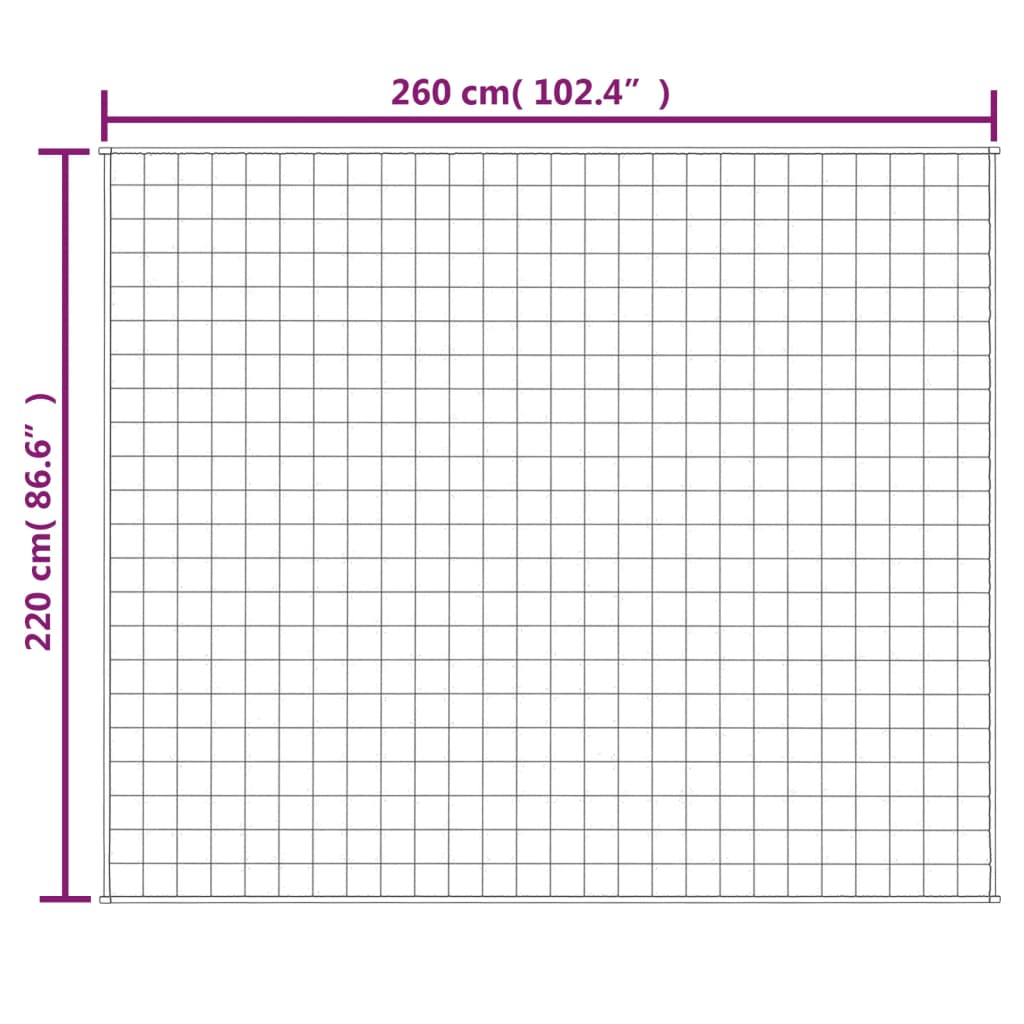 tyngdetæppe 220x260 cm 15 kg stof lys cremefarve