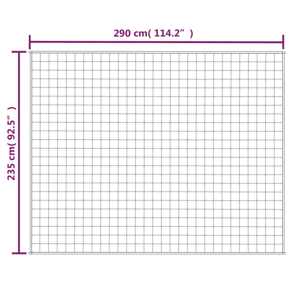tyngdetæppe 235x290 cm 15 kg stof lys cremefarve