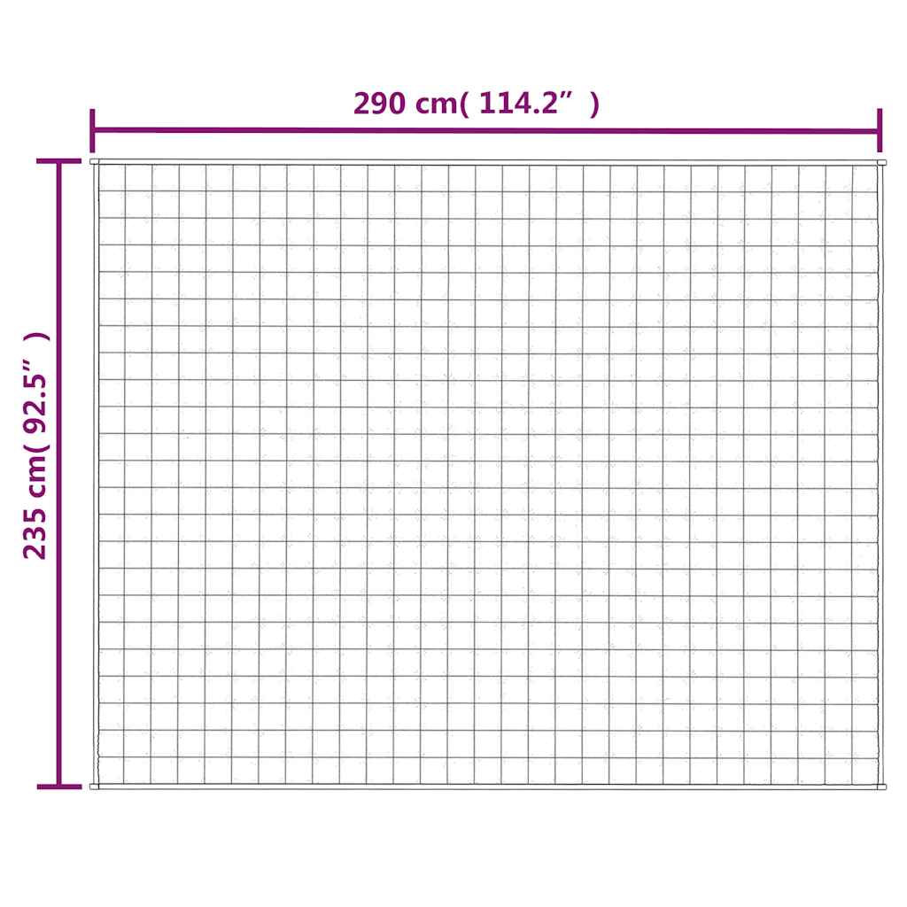 tyngdetæppe 235x290 cm 15 kg stof lys cremefarve