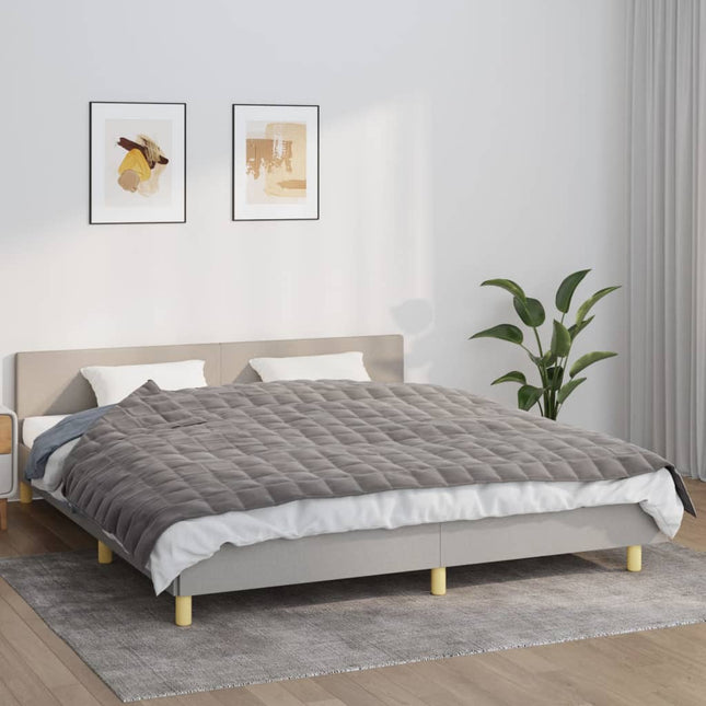 tyngdetæppe 155x220 cm 7 kg stof grå