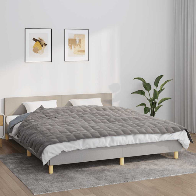 tyngdetæppe 155x220 cm 11 kg stof grå
