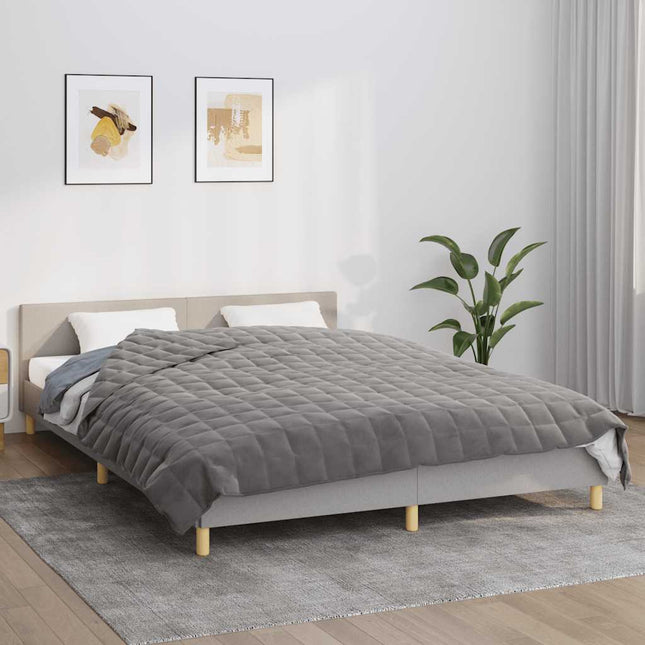 tyngdetæppe 200x200 cm 9 kg stof grå