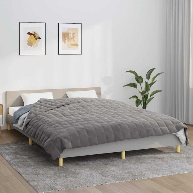tyngdetæppe 200x200 cm 13 kg stof grå
