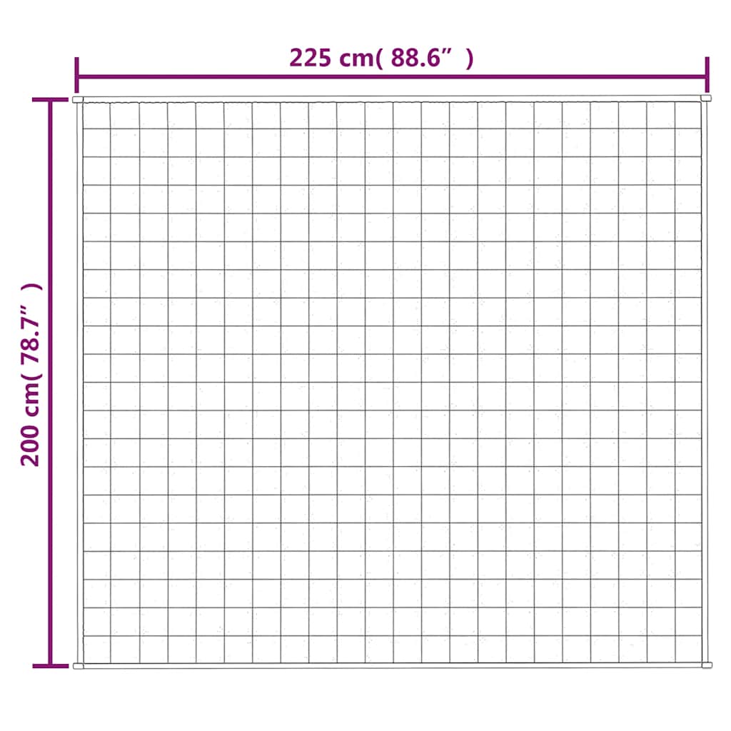 tyngdetæppe 200x225 cm 9 kg stof grå