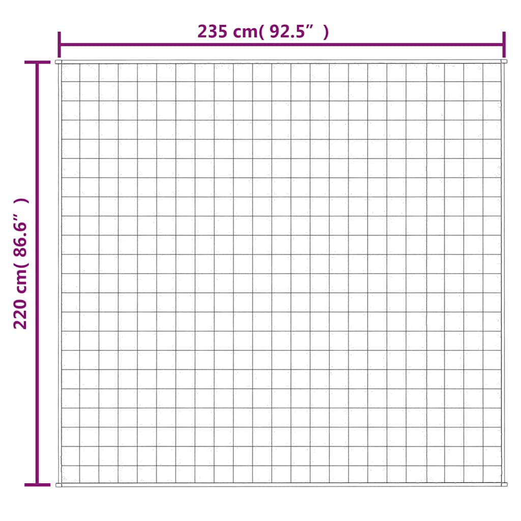 tyngdetæppe 220x235 cm 11 kg stof grå