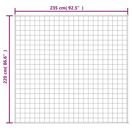tyngdetæppe 220x235 cm 11 kg stof grå