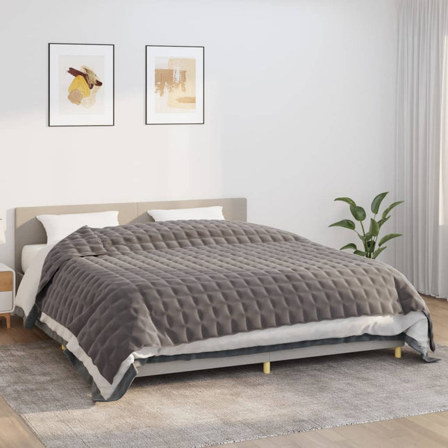 tyngdetæppe 220x260 cm 11 kg stof grå