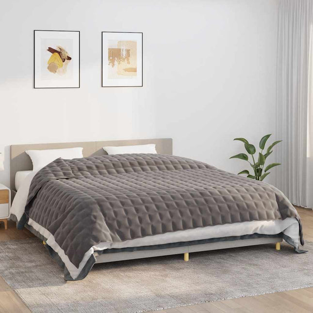 tyngdetæppe 235x290 cm 11 kg stof grå