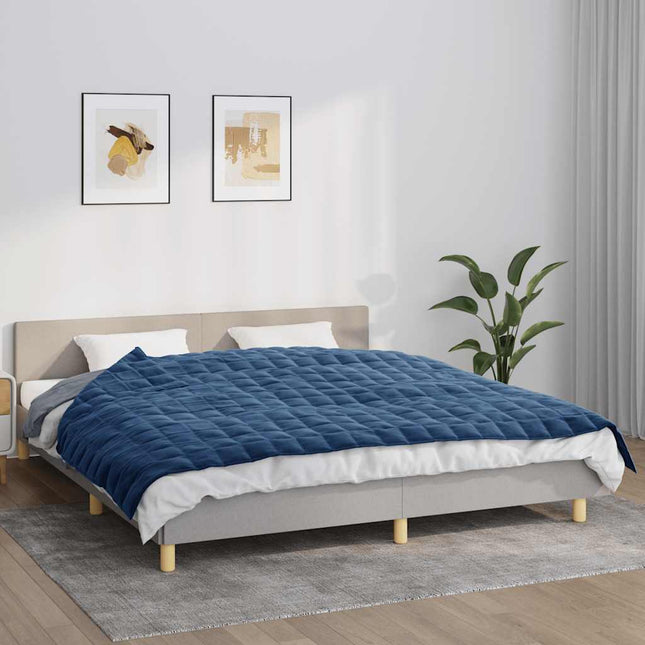 tyngdetæppe 155x220 cm 7 kg stof blå