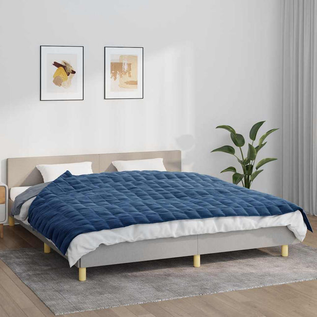 tyngdetæppe 155x220 cm 11 kg stof blå