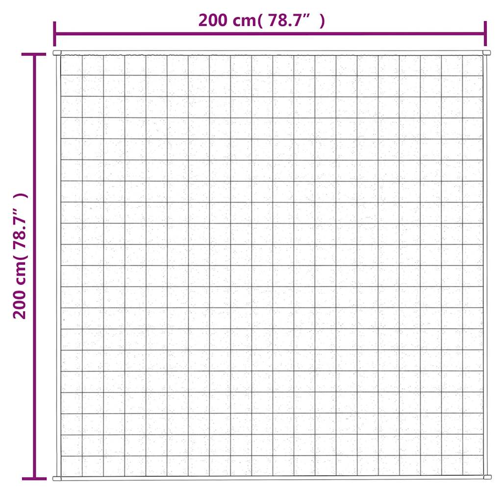 tyngdetæppe 200x200 cm 13 kg stof blå