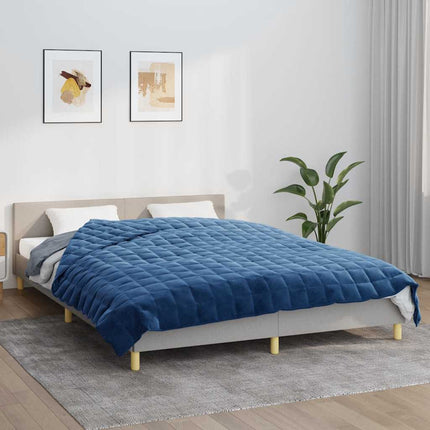 tyngdetæppe 200x200 cm 13 kg stof blå