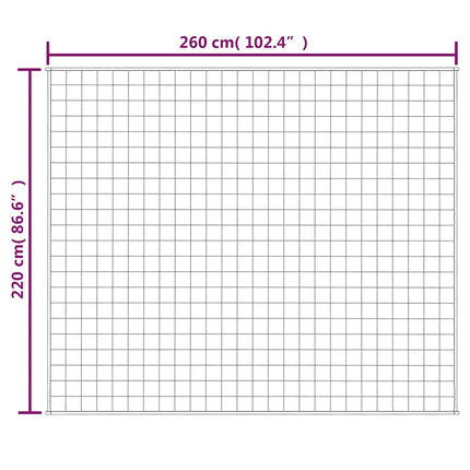 tyngdetæppe 220x260 cm 15 kg stof blå