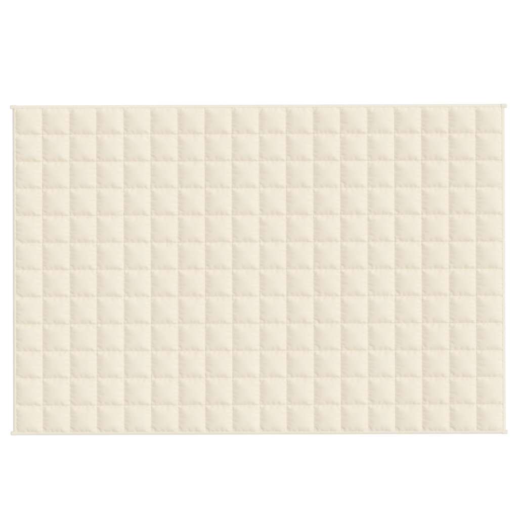 tyngdetæppe 120x180 cm 9 kg stof lys cremefarve