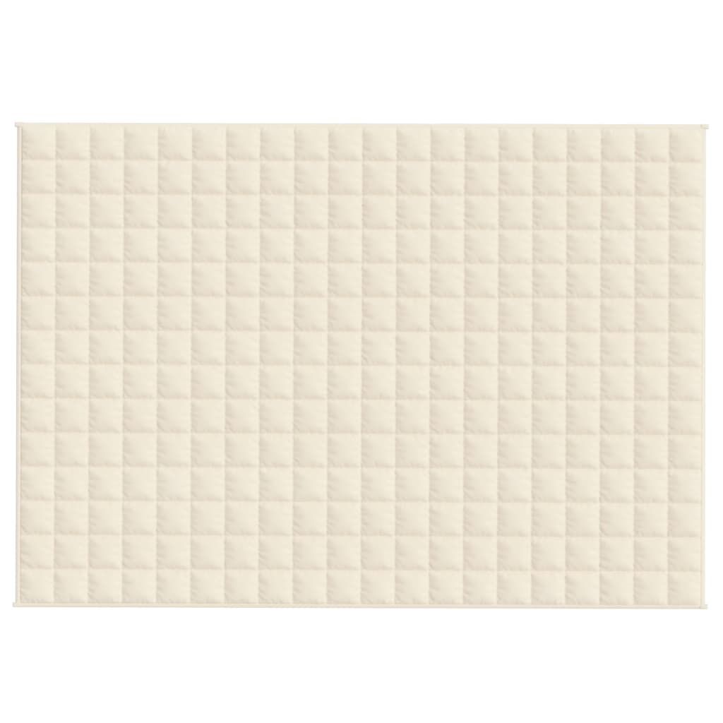tyngdetæppe 138x200 cm 6 kg stof lys cremefarve