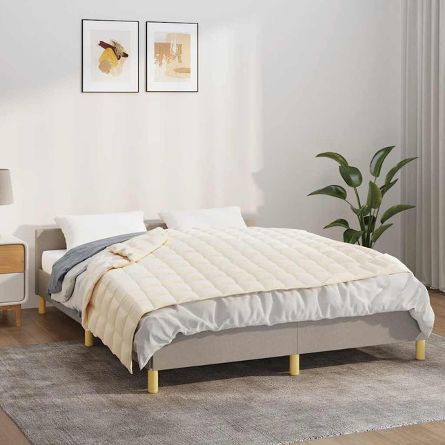 tyngdetæppe 150x200 cm 11 kg stof lys cremefarve