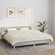 tyngdetæppe 155x220 cm 11 kg stof lys cremefarve