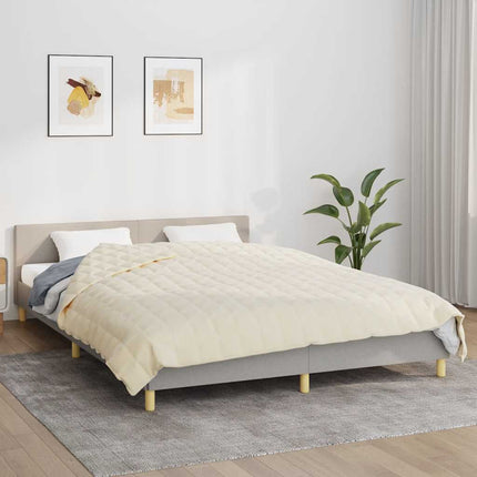 tyngdetæppe 200x225 cm 9 kg stof lys cremefarve