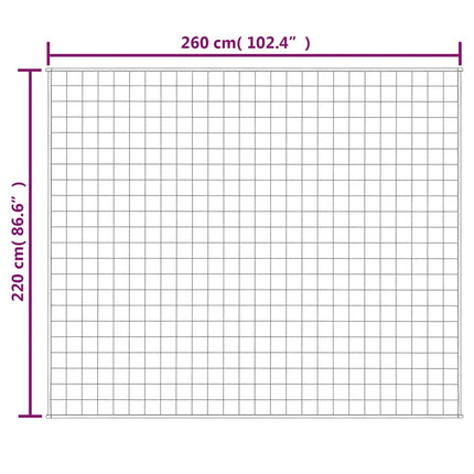 tyngdetæppe 220x260 cm 11 kg stof lys cremefarve