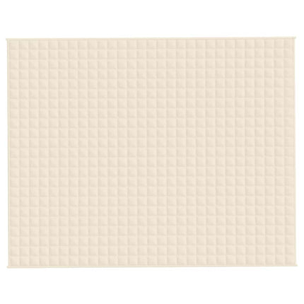 tyngdetæppe 235x290 cm 11 kg stof lys cremefarve