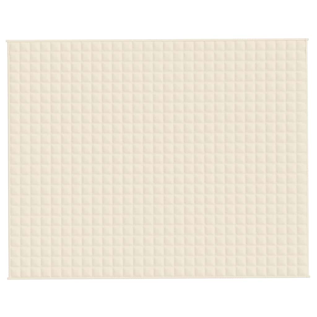 tyngdetæppe 235x290 cm 15 kg stof lys cremefarve