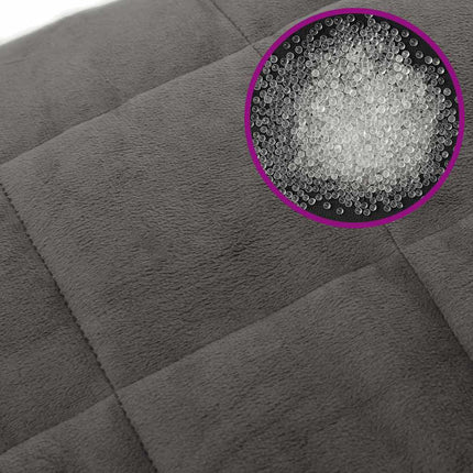 tyngdetæppe med betræk 150x200 cm 7 kg stof grå