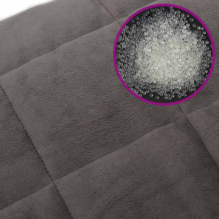tyngdetæppe med betræk 155x220 cm 7 kg stof grå
