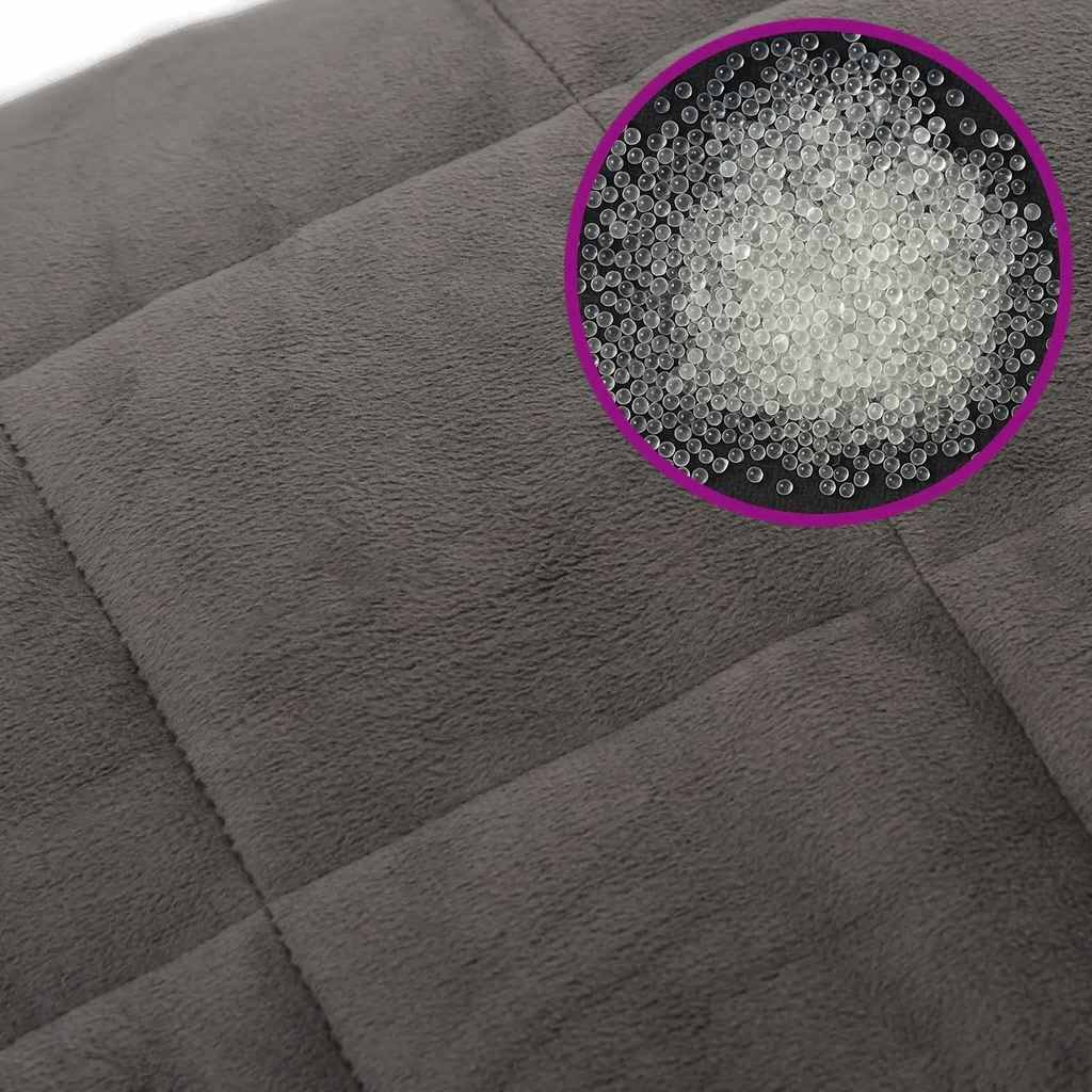 tyngdetæppe med betræk 155x220 cm 7 kg stof grå