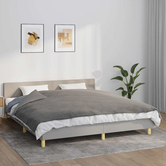 tyngdetæppe med betræk 155x220 cm 7 kg stof grå