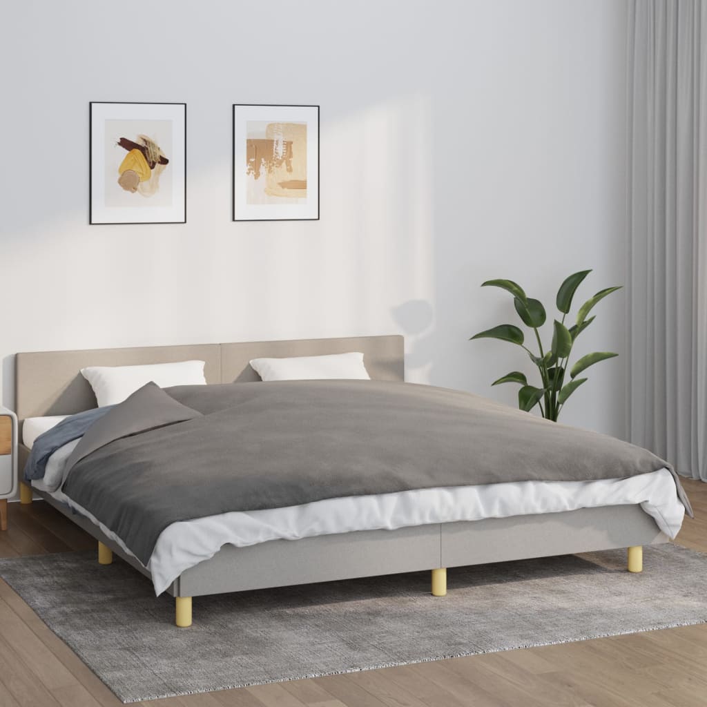 tyngdetæppe med betræk 155x220 cm 7 kg stof grå