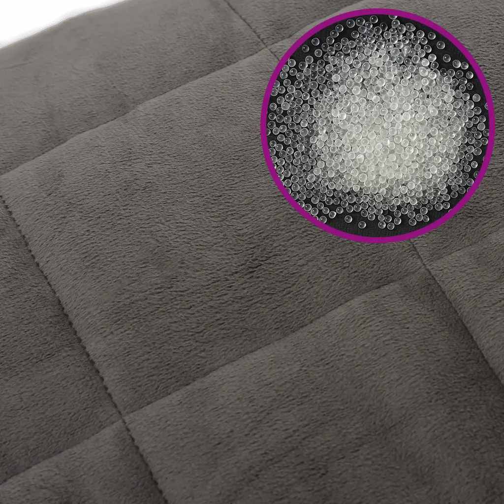 tyngdetæppe med betræk 200x200 cm 13 kg stof grå
